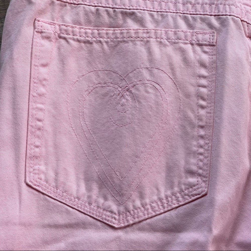 Vintage Escada Margaretha Rey light pink & gold ONE straight leg skinny jeans - Picture 12 of 16